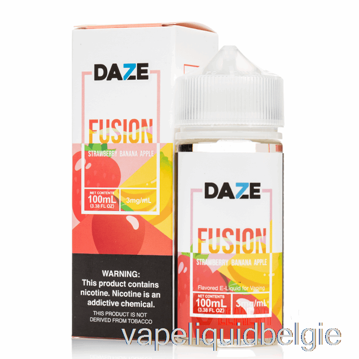 Vape Vloeistof Aardbei Banaan Appel - 7 Daze Fusion - 100ml 6mg